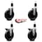 Service Caster 6'' Phenolic Wheel Swivel 1-1/2'' Expand Stem Caster Set 2 Brakes, 4PK SCC-EX20S615-PHS-2-PLB-2-112 - alternate 2